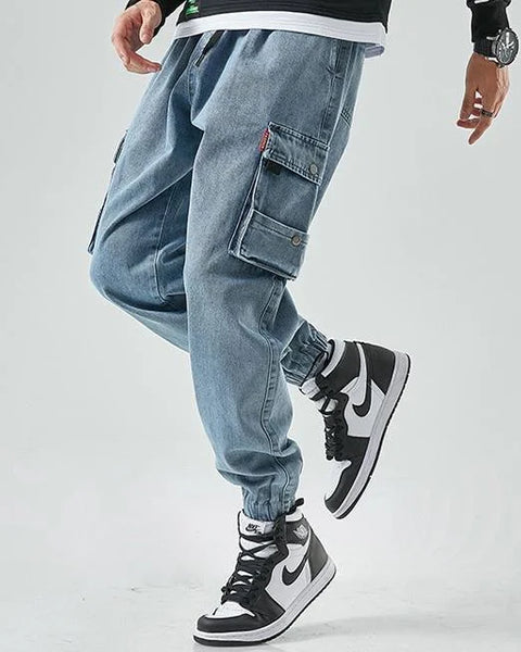 HERREN CARGO JEANS IN ÜBERGRÖSSE NKO Blau / XS