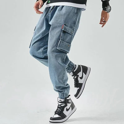 HERREN CARGO JEANS IN ÜBERGRÖSSE NKO Blau / XS