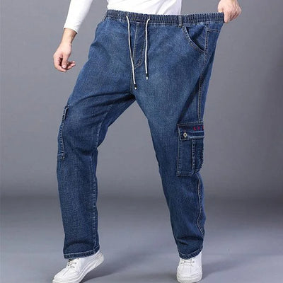 HERREN CARGO JEANS MIT ELASTISCHEM BUND