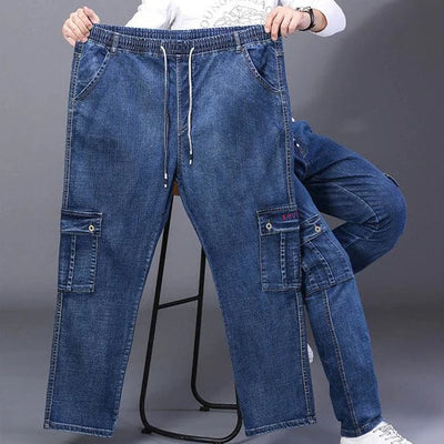 HERREN CARGO JEANS MIT ELASTISCHEM BUND