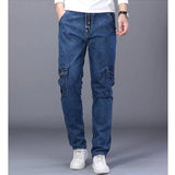 HERREN CARGO JEANS MIT ELASTISCHEM BUND