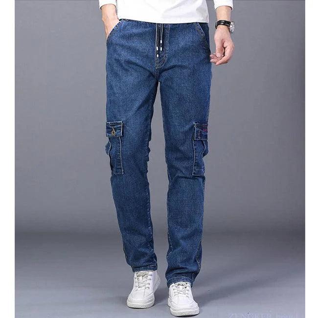 HERREN CARGO JEANS MIT ELASTISCHEM BUND