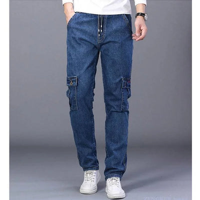 HERREN CARGO JEANS MIT ELASTISCHEM BUND