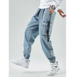HERREN JEANS CARGO HOSE MIT GÜRTEL