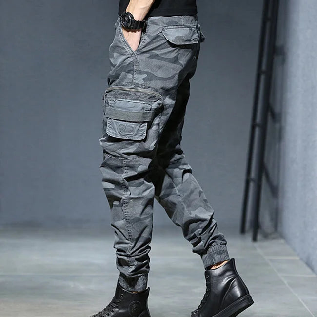 HERREN MILITÄR CARGO HOSE IN GRAU