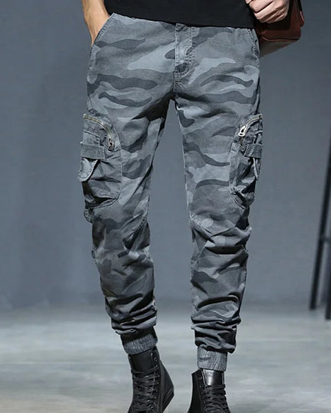 HERREN MILITÄR CARGO HOSE IN GRAU
