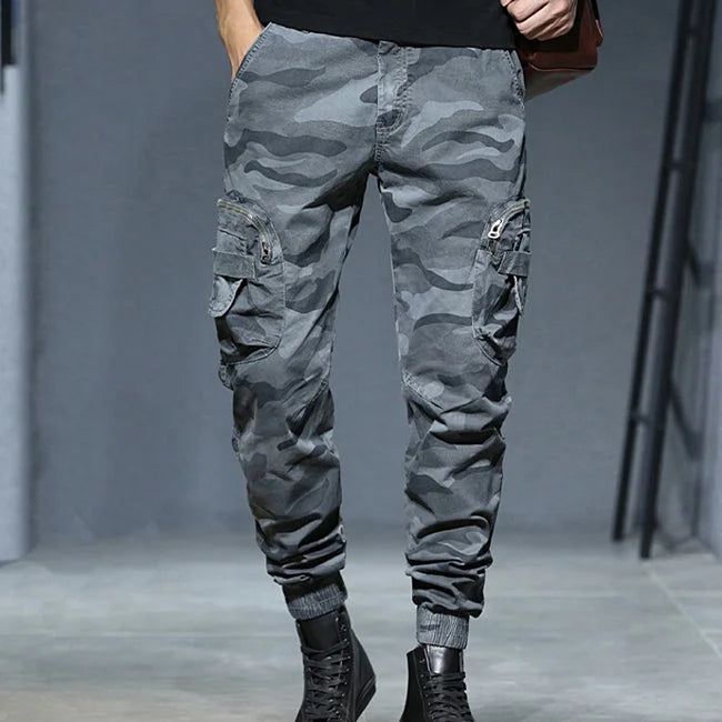 HERREN MILITÄR CARGO HOSE IN GRAU