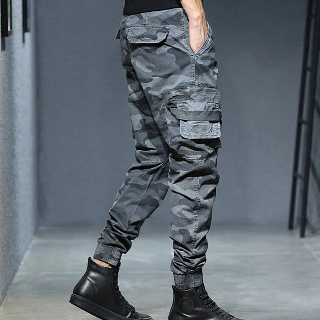 HERREN MILITÄR CARGO HOSE IN GRAU