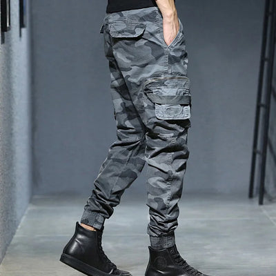 HERREN MILITÄR CARGO HOSE IN GRAU