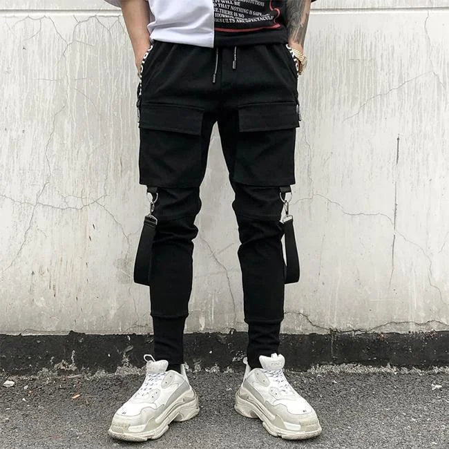 HERREN SKINNY CARGO HOSE LAB Schwarz / XS