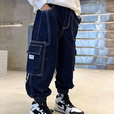 JUGEND CARGO JEANS BLAU