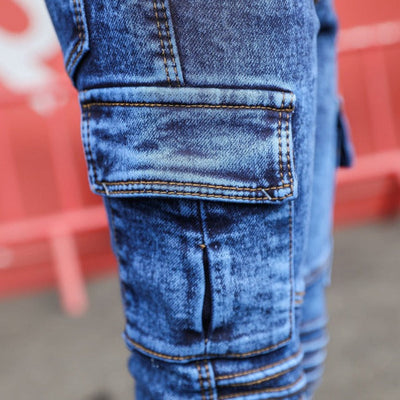 JUGEND CARGO JEANS SKINNY BLAU