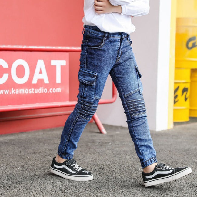 JUGEND CARGO JEANS SKINNY BLAU