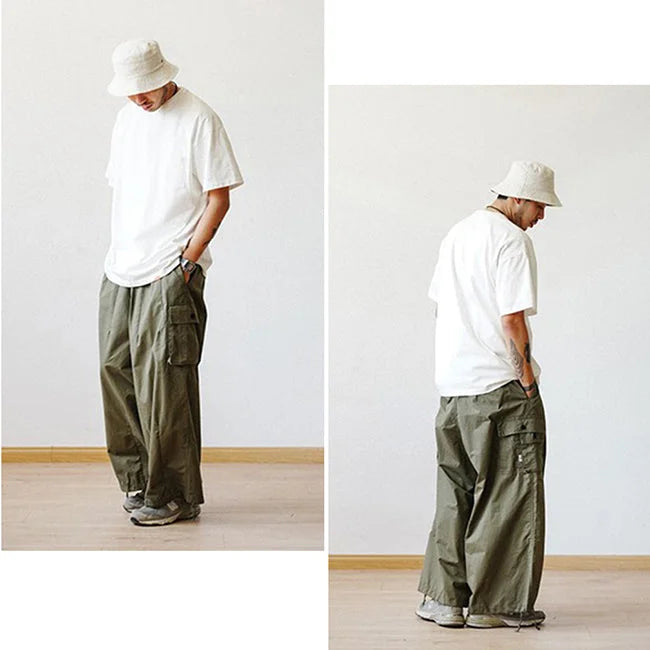 KHAKI BAGGY CARGO HOSE