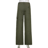 KHAKI CARGO JEANS DAMEN WEIT GESCHNITTEN