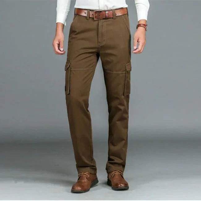 KLASSISCHE BRAUNE CARGO HOSE GERADE Braun / S