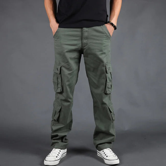 KLASSISCHE HERREN CARGO HOSE CASUAL Khaki / XS