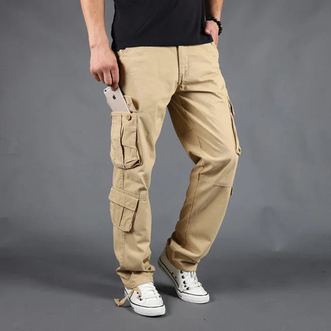 KLASSISCHE HERREN CARGO HOSE CASUAL Beige / XS
