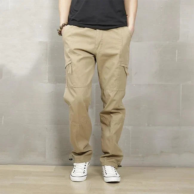 KLASSISCHE HERREN CARGO HOSE GROSSE GRÖSSE Beige / XS