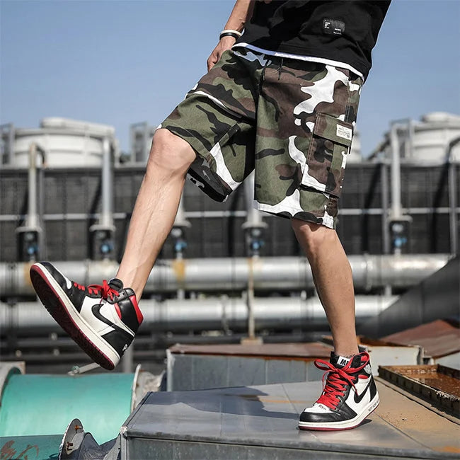 KURZE CARGO SHORTS CAMOUFLAGE DESIGN 34