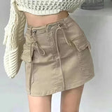 KURZER BRAUNER DAMEN CARGO ROCK Beige / S
