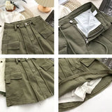 KURZER BRAUNER DAMEN CARGO ROCK