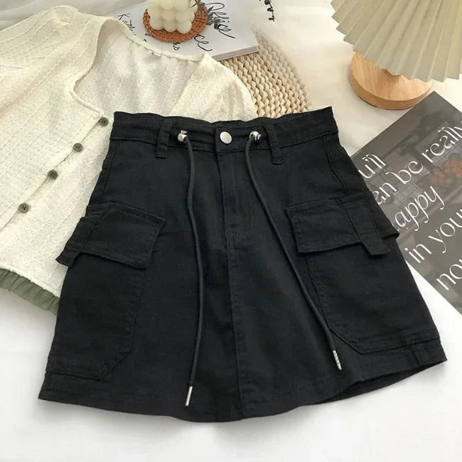 KURZER BRAUNER DAMEN CARGO ROCK