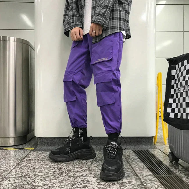 LILA HERREN CARGO HOSE Violettt / S