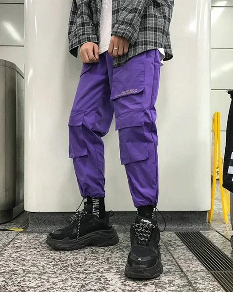 LILA HERREN CARGO HOSE Violettt / S