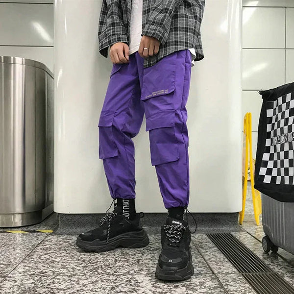 LILA HERREN CARGO HOSE Violettt / S