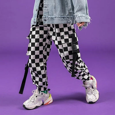 MÄDCHEN CARGO HOSE HIP HOP KAROMUSTER