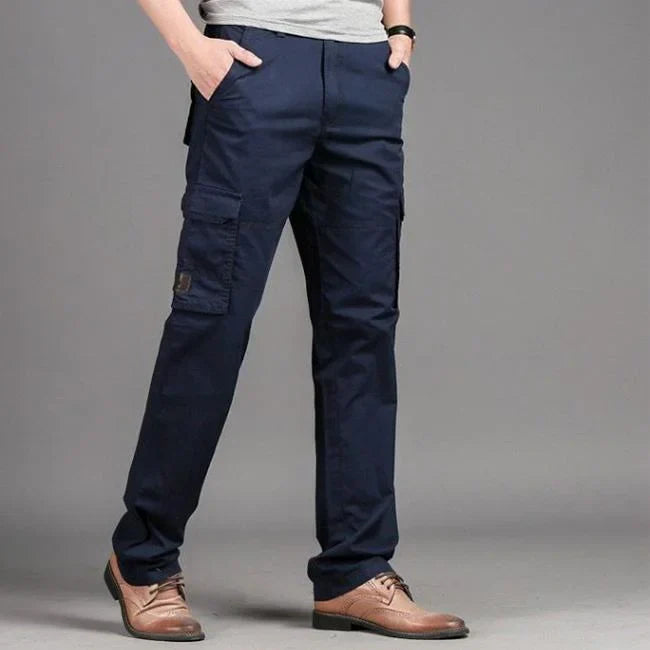 MARINEBLAUE CHINO CARGO HOSE Dunkelblau / S