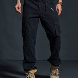 MULTIFUNKTIONALE CARGO HOSE MIT ZAHLREICHEN TASCHEN Schwarz / XS