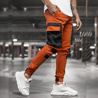 ORANGE CARGO HOSE MIT RIPPMUSTER