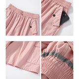 OVERSIZED CARGO SHORTS FÜR DAMEN IN ROSÉ