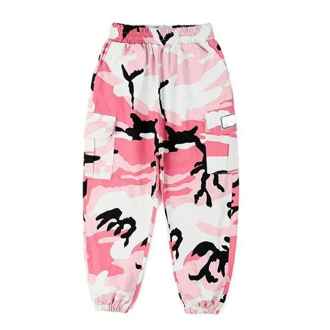 ROSAFARBENE CAMOUFLAGE CARGO HOSE Camouflage / 4 jahre