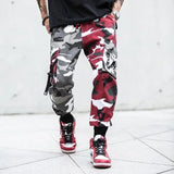 ROTE UND GRAUE CAMOUFLAGE CARGO HOSE