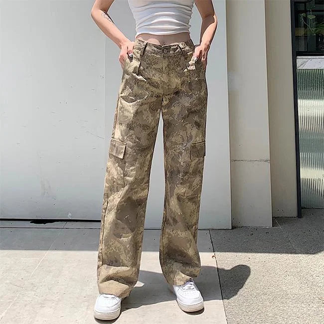 SANDFARBENE CARGO HOSE WEITE PASSFORM Camouflage / XS
