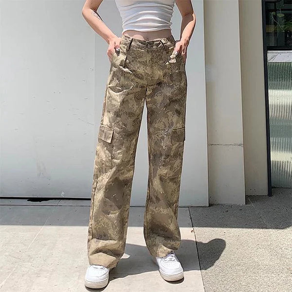 SANDFARBENE CARGO HOSE WEITE PASSFORM Camouflage / XS