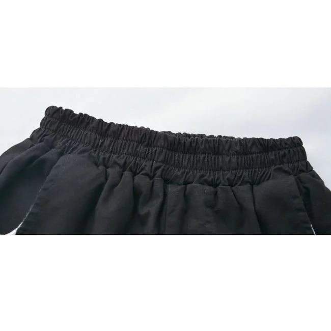 SCHWARZ WEISSE CARGO HOSE FÜR JUNGEN STREETWEAR