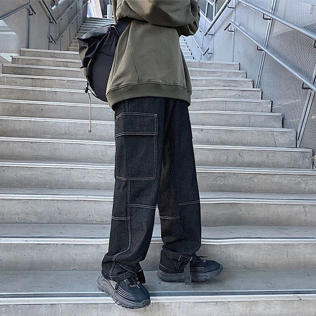 SCHWARZE CARGO HOSE CASUAL STYLE