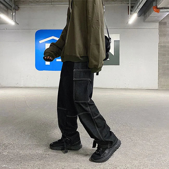 SCHWARZE CARGO HOSE CASUAL STYLE