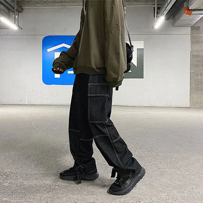 SCHWARZE CARGO HOSE CASUAL STYLE