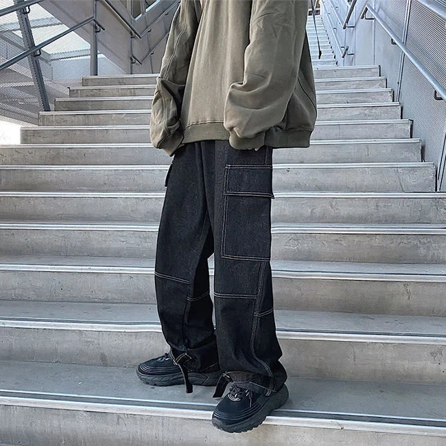 SCHWARZE CARGO HOSE CASUAL STYLE