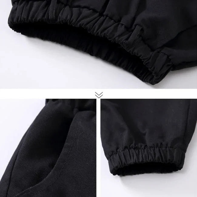 SCHWARZE CARGO HOSE FÜR JUNGEN MIT GÜRTEL