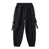 SCHWARZE CARGO HOSE FÜR JUNGEN MIT GÜRTEL