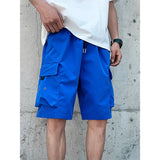 SCHWARZE CARGO SHORTS MIT DETAILS