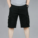 SCHWARZE HERREN CARGO SHORTS CASUAL Schwarz / XS