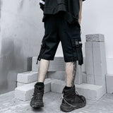 SCHWARZE HERREN CARGO SHORTS STREETWEAR