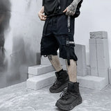 SCHWARZE HERREN CARGO SHORTS STREETWEAR